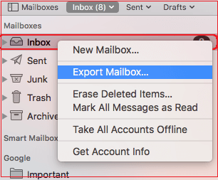 export backup of applemail